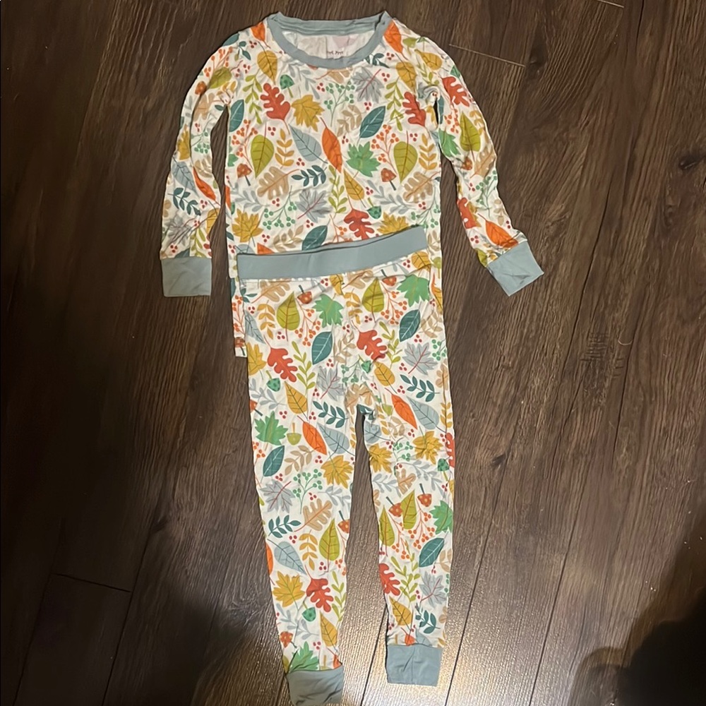 Little sleepies fall print 2t
